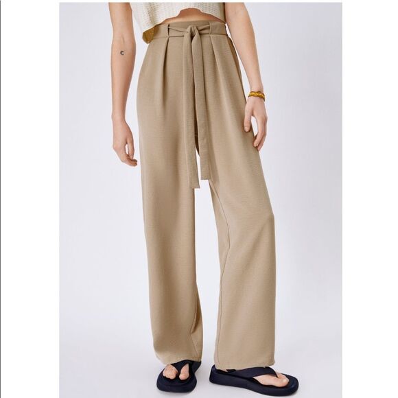 NWT ZARA WIDE FLOWY PANTS - Picture 2 of 5